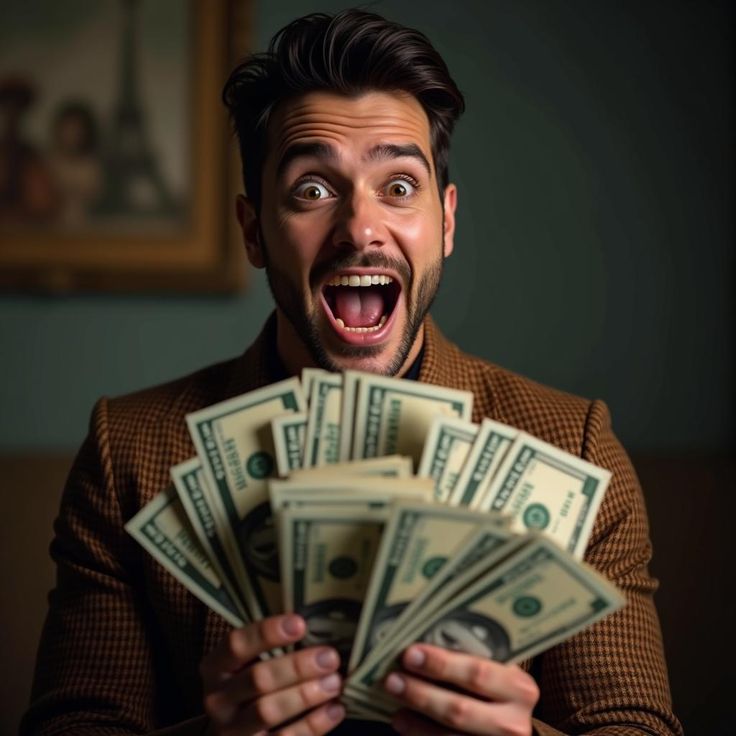 Personal Loans for People with Zero Credit Score in 2025 This image show a man have some money to show and indicate a Personal Loans for People