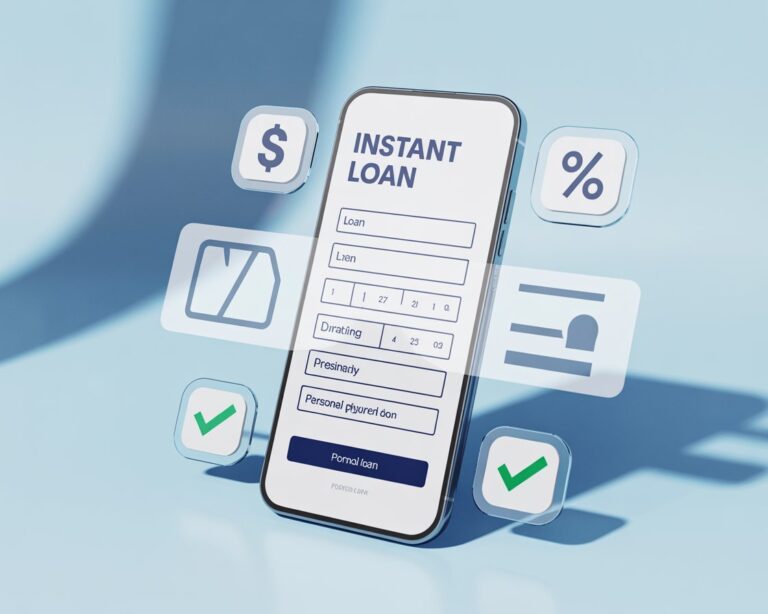 In this image shown a mobile screen shown a instant loan and symbols to indicate Top 10 Instant Loan Providers in India for Quick Approval and Disbursement