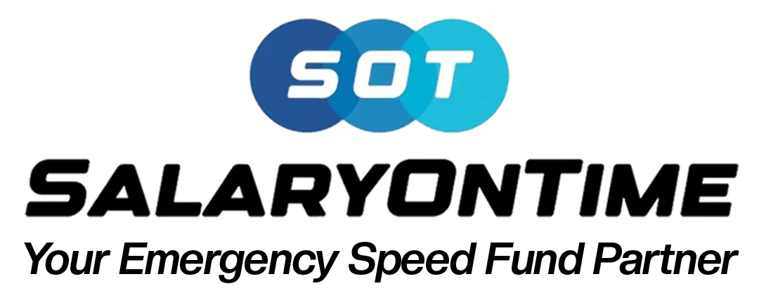 in this image logo of salary on time partner of swipeloan